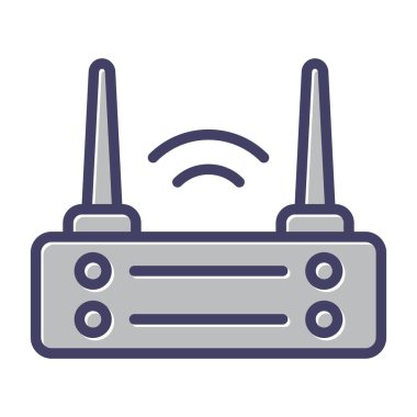 WiFi yönlendirici kutsal kişilerin resmi, vektör çizim     