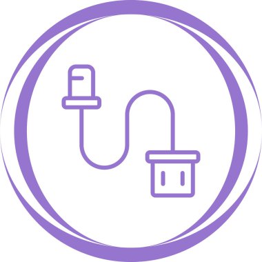 Cable Ferrule simgesinin vektör illüstrasyonu