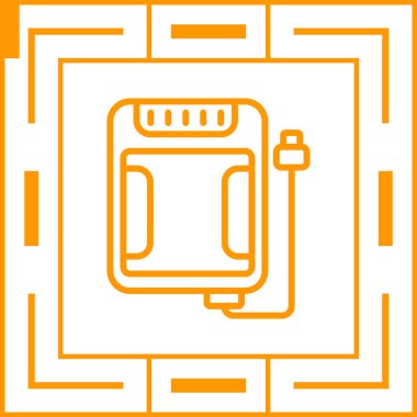 SSD simgesi. Katı eyalet sürüş işareti. Depolama diski sembolü. Vektör