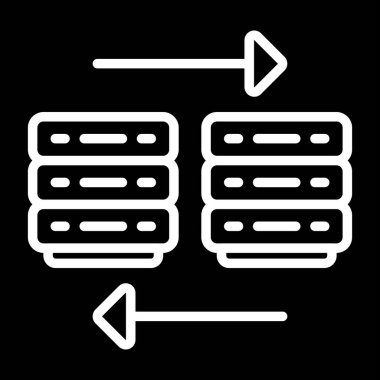 Bulut Göç web simgesi, vektör illüstrasyonu