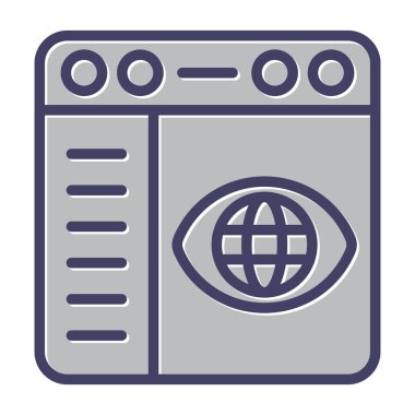 Tarayıcı web simgesi, basit illüstrasyon