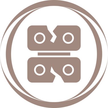 Veri Kırma Simgesi, İzole Vektör İllüstrasyonu 