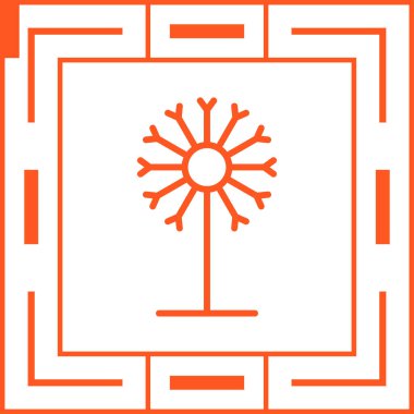 Karahindiba çiçeği ikonu web illüstrasyonu