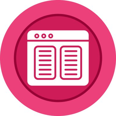 Tarayıcı simgesi. Web vektör illüstrasyonu