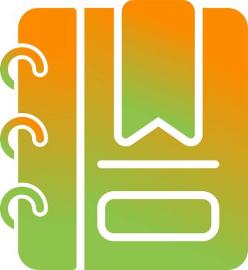 Yer imli defter yazılıyor. Web simgesi basit illüstrasyon