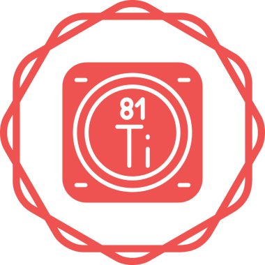 Periyodik tablonun kimyasal elementinin web illüstrasyonu