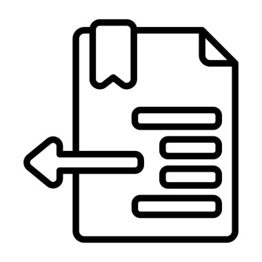 Girinti web simgesi, vektör illüstrasyonu 