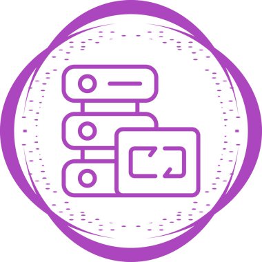 Beyaz Arkaplanda Web Sitesi Yedekleme Simgesi İzole Edildi 