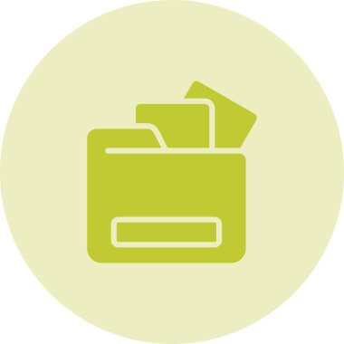 Belge Depolama, dizin simgesi, vektör illüstrasyonu