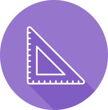 Üçgen cetvel. Web simgesi basit illüstrasyon
