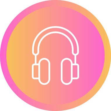 kulaklıklar web simgesi, vektör illüstrasyonu