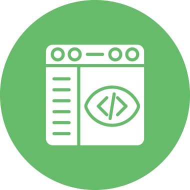 Tarayıcı web simgesi, basit illüstrasyon