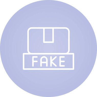 Sahte Ürünler, sahte ikon vektör illüstrasyonu 