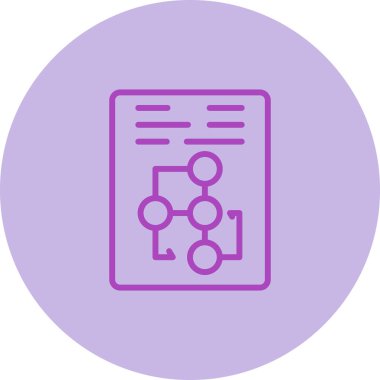 Belge Çalışma Akımı simgesi, vektör illüstrasyonu basit tasarım