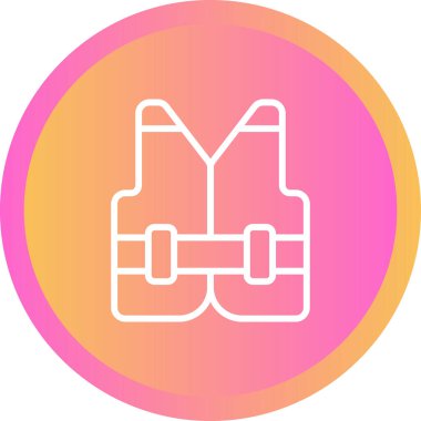 Yansıtıcı yelek simgesi web illüstrasyonu