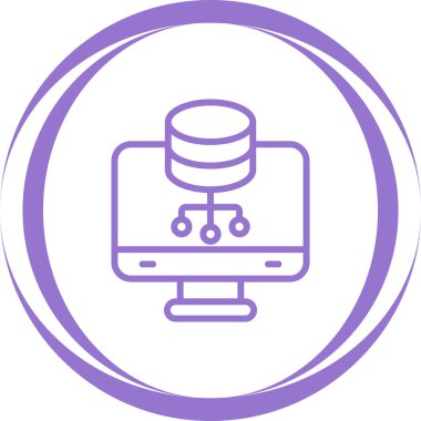 Veritabanı Yönetiminin vektör çizimi modern simge