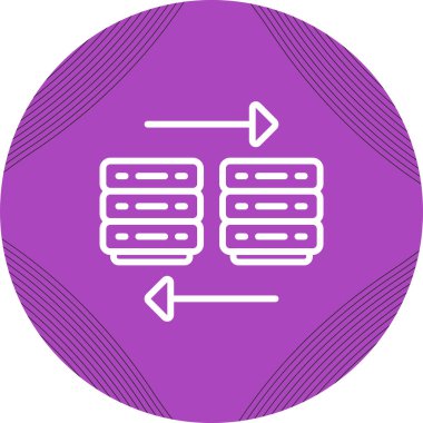 Bulut Göç web simgesi, vektör illüstrasyonu