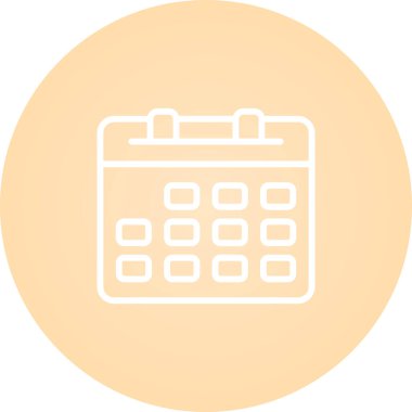 Takvim. Web simgesi basit illüstrasyon 