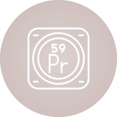 Kimyasal Element Web simgesi vektör çizimi