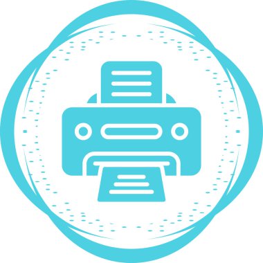 Yazıcı web simge vektör çizim 