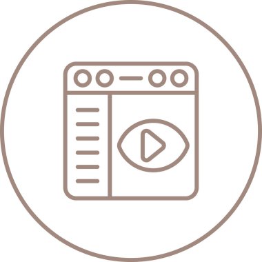 Tarayıcı web simgesi, basit illüstrasyon