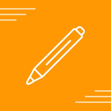 İşaretleyici kalem simgesi, vektör illüstrasyonu 