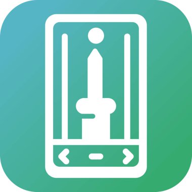 akıllı telefon simgesi, vektör illüstrasyonu basit tasarım