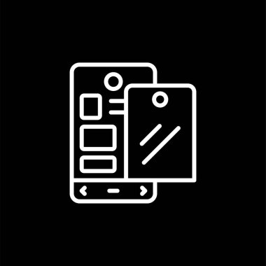 akıllı telefon web simgesi vektör çizimi 