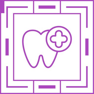 Diş Bakımı 'nın illüstrasyon vektör simgesi