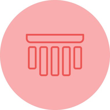 Belge Hizalama simgesi, vektör illüstrasyonu