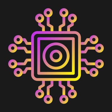 Çip. Web simgesi basit illüstrasyon 