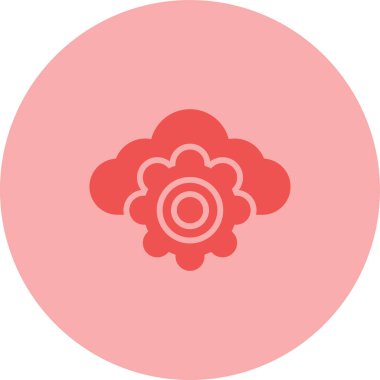 Bulut hesaplama simgesi vektör illüstrasyonu           