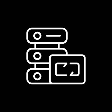 Beyaz Arkaplanda Web Sitesi Yedekleme Simgesi İzole Edildi 