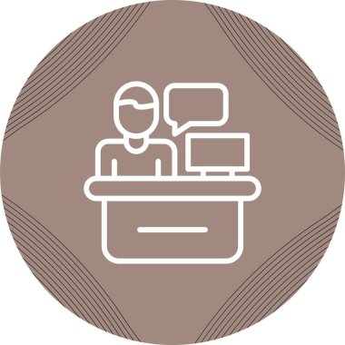 Akademik Danışman Modern simgesinin vektör çizimi