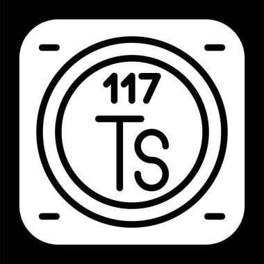 Kimyasal Element Web simgesi vektör çizimi