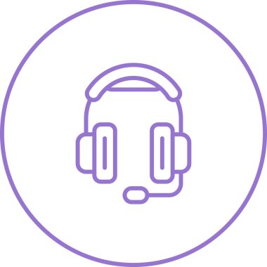 Stüdyo Kulaklıkları web simgesi, vektör illüstrasyonu