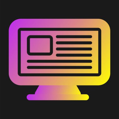 Bilgisayar web simge vektör çizim