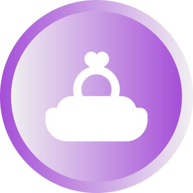 Evlilik Kalp Şekilli Halka ikonunun vektör illüstrasyon tasarımı