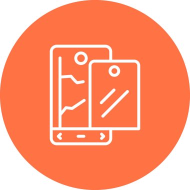 akıllı telefon web simgesi vektör çizimi 