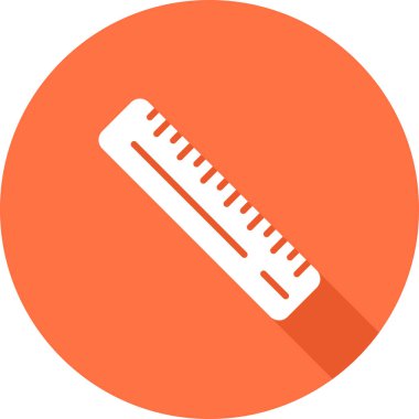 Düz cetvel simgesinin vektör çizimi 