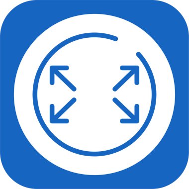 Tam Ekran Çemberi Simgesinin vektör çizimi