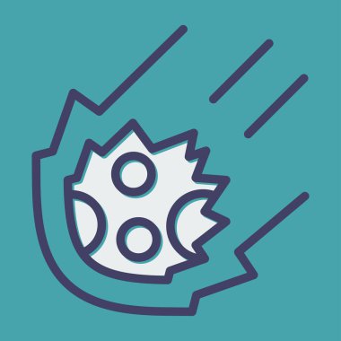 Meteor simgesi. Sosyal medya, uygulama ve web tasarımı için basit vektör sembolü.  