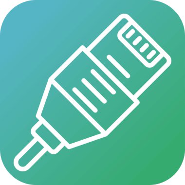 Ethernet Kablo simgesinin vektör illüstrasyonu 