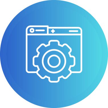 Simge, web düğmesi, basit vektör illüstrasyonu ayarlanıyor