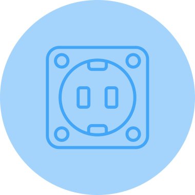 elektrik çıkış simgesi, vektör illüstrasyonu 