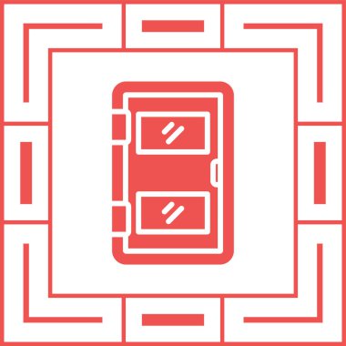 Kapı simgesinin vektör illüstrasyonu