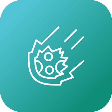 Meteor simgesi. Sosyal medya, uygulama ve web tasarımı için basit vektör sembolü.  