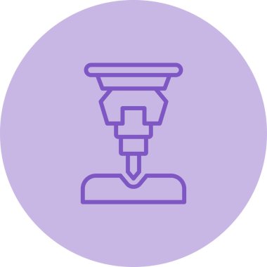 Kaya matkabı aracı simgesi, basit biçim