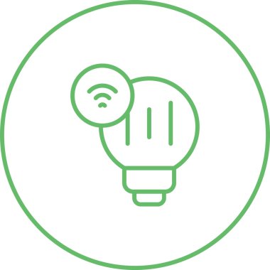 Akıllı Ampul Ağı simgesi, basit vektör illüstrasyonu