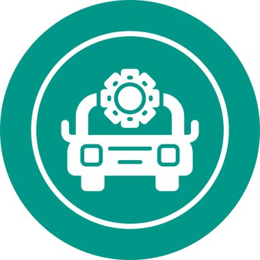 araba simgesi tasarımı, web illüstrasyonu